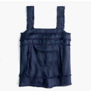 J. Crew Linen Tank - Navy